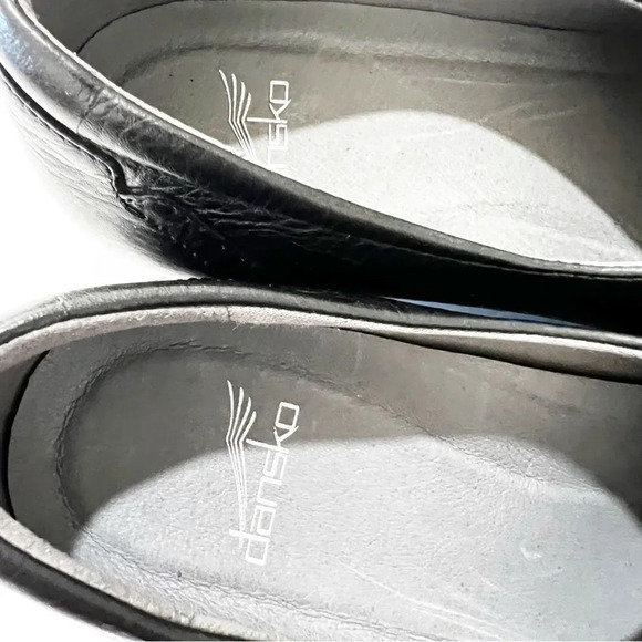 Dansko Franny Black Leather Loafer Clogs Women’s Size 41 Like New - Picture 11 of 13